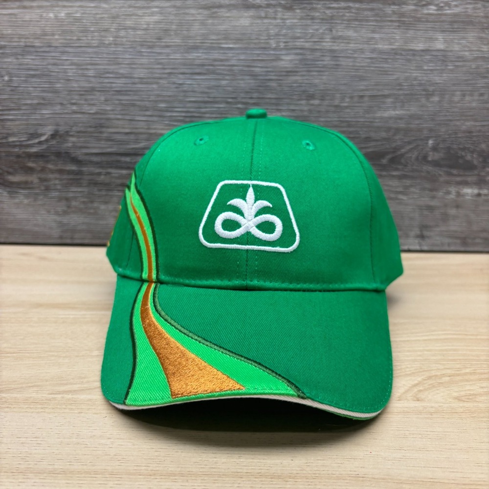 Pioneer Y Series Soybeans Hat Cap Strap Back Green Agriculture Farm Seed Promo